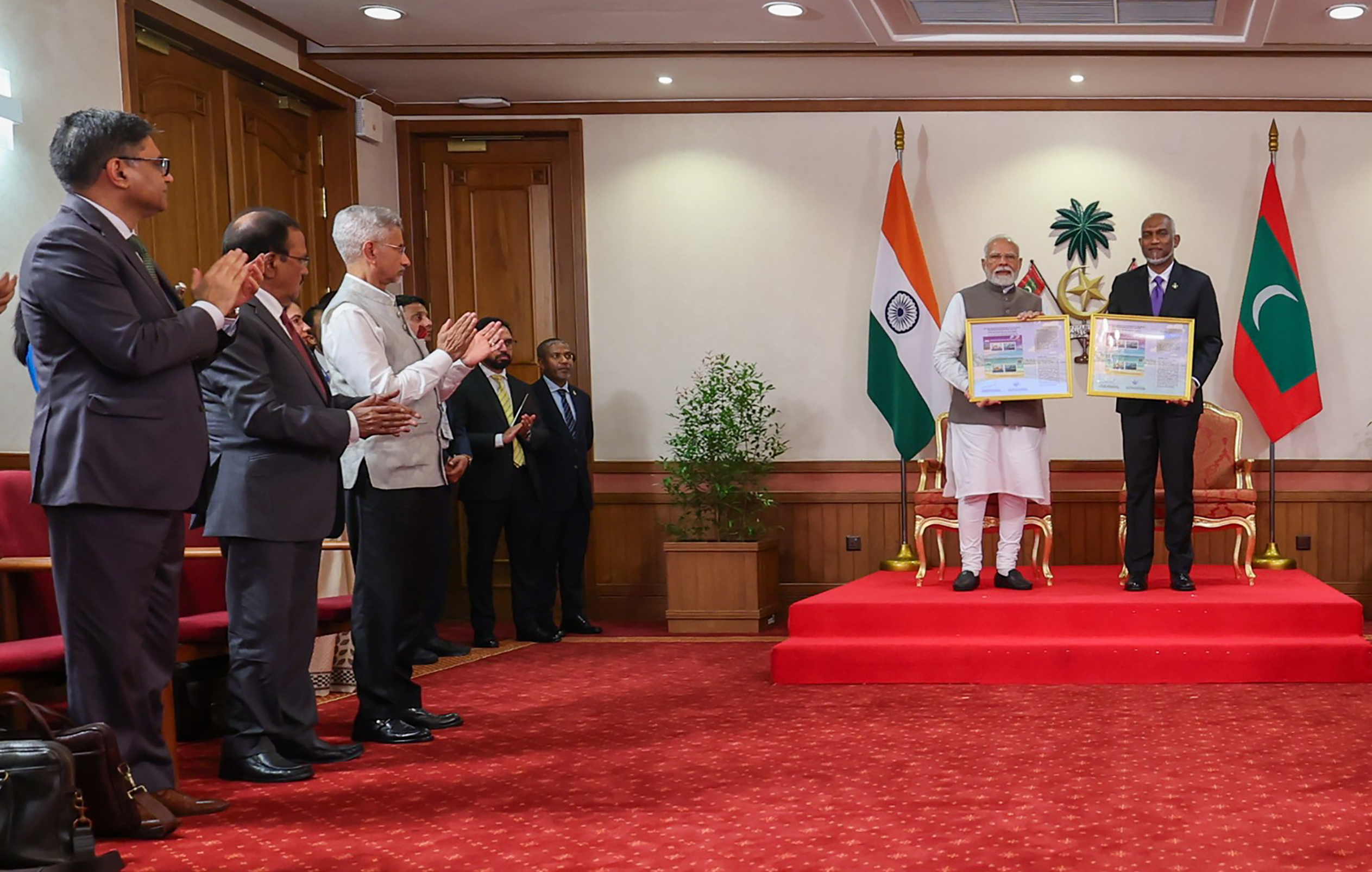 Malé: PM Modi and Muizzu Release Stamp to Mark India-Maldives Ties