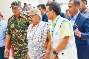 Kathmandu: Nepal’s interim PM Sushila Karki inspects protest-hit areas